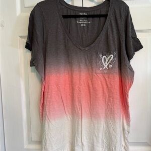 Torrid Women's Gray and Pink Ombre Top Size 3